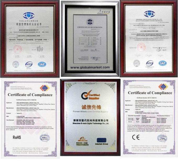 certificações do PC da tabuleta